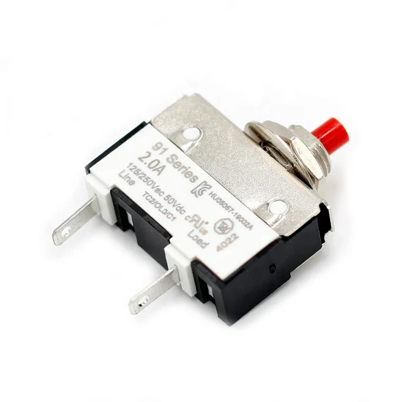 Kuoyuh 91 Series Miniature Circuit Breaker Switch 1A/1.5A/2A Overload Protector with 250V Rated Voltage
