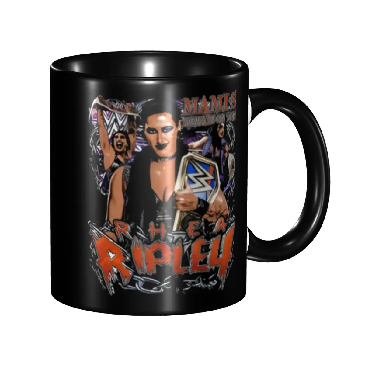 Wrestler Rhea Ripley Coffee Mug DIY Custom Ceramic Milk Tea Mug