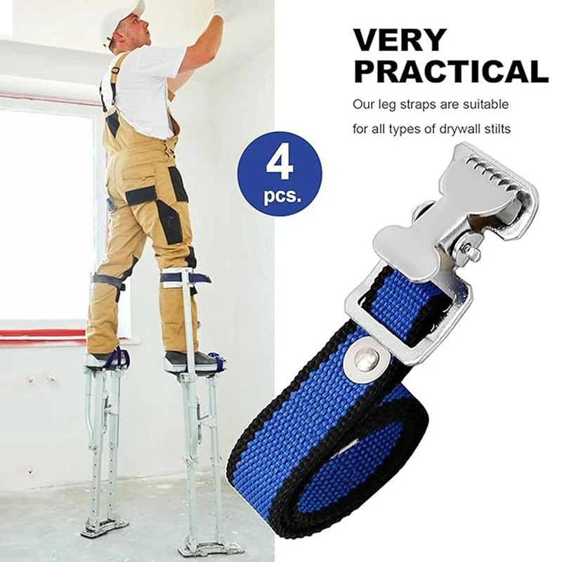 Professional Drywalls Stilts Replacement Straps Set With Hardware Nylon Adjustable Bands Belt Painter Walking