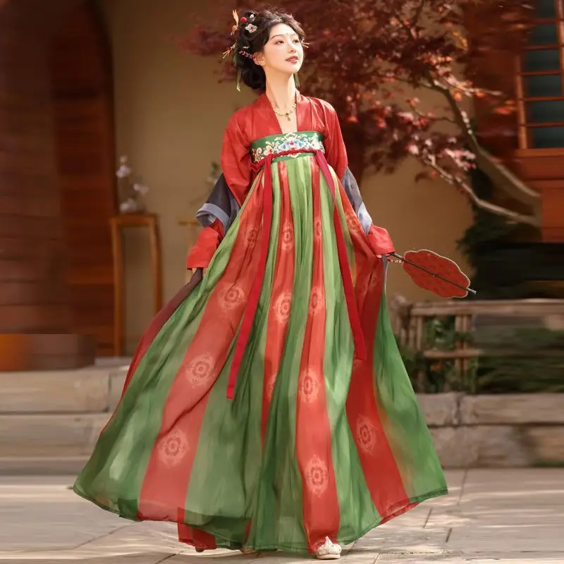 

Original Hanfu Women's 2025 New Spring Summer Chest-Length Printed Tang Sle Ancient Chinese Faion Set Ele Drifting