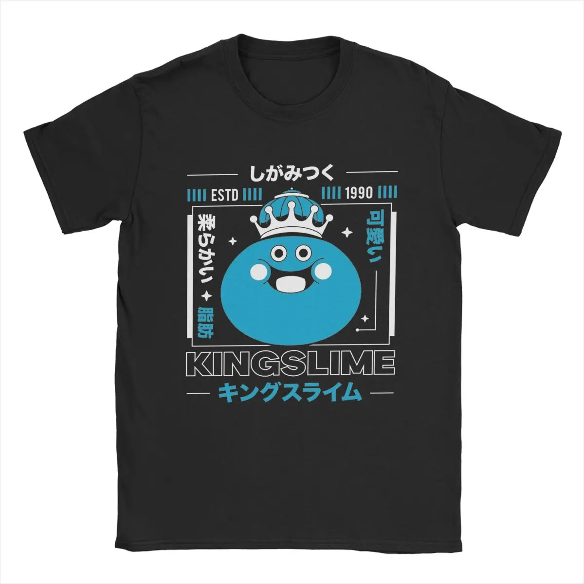 King Slime Dragon Quest T Shirt Men Pure Cotton Unique T-Shirts Crewneck Tees Short Sleeve Clothes Summer