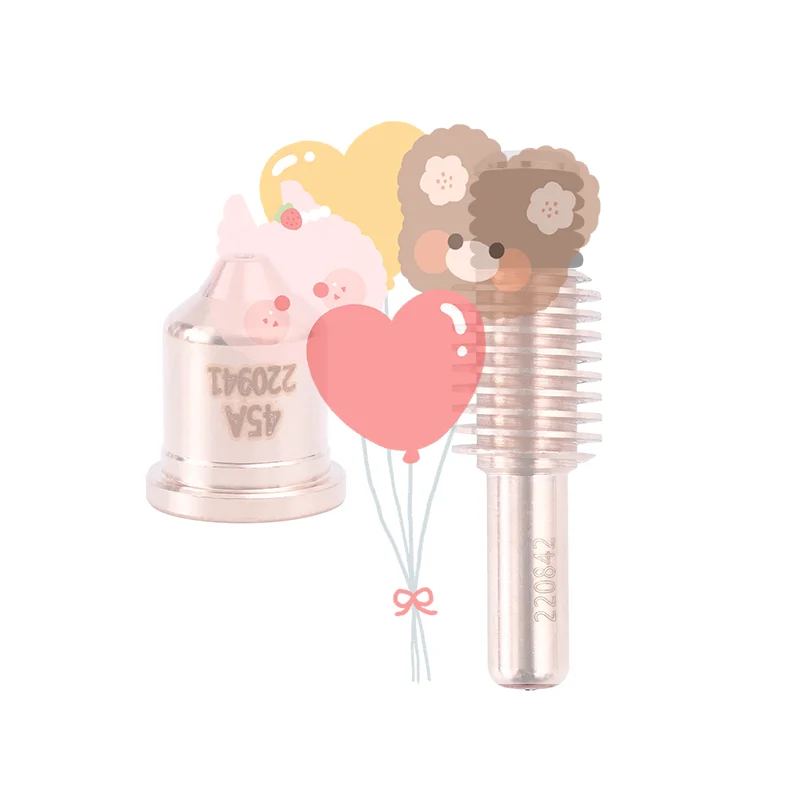 10 قطعة 220941 فوهة و 10 قطعة 220842 قطب بلازما لـ Hypertherm Powermax 45XP/65/85/105 مستهلكات الشعلة