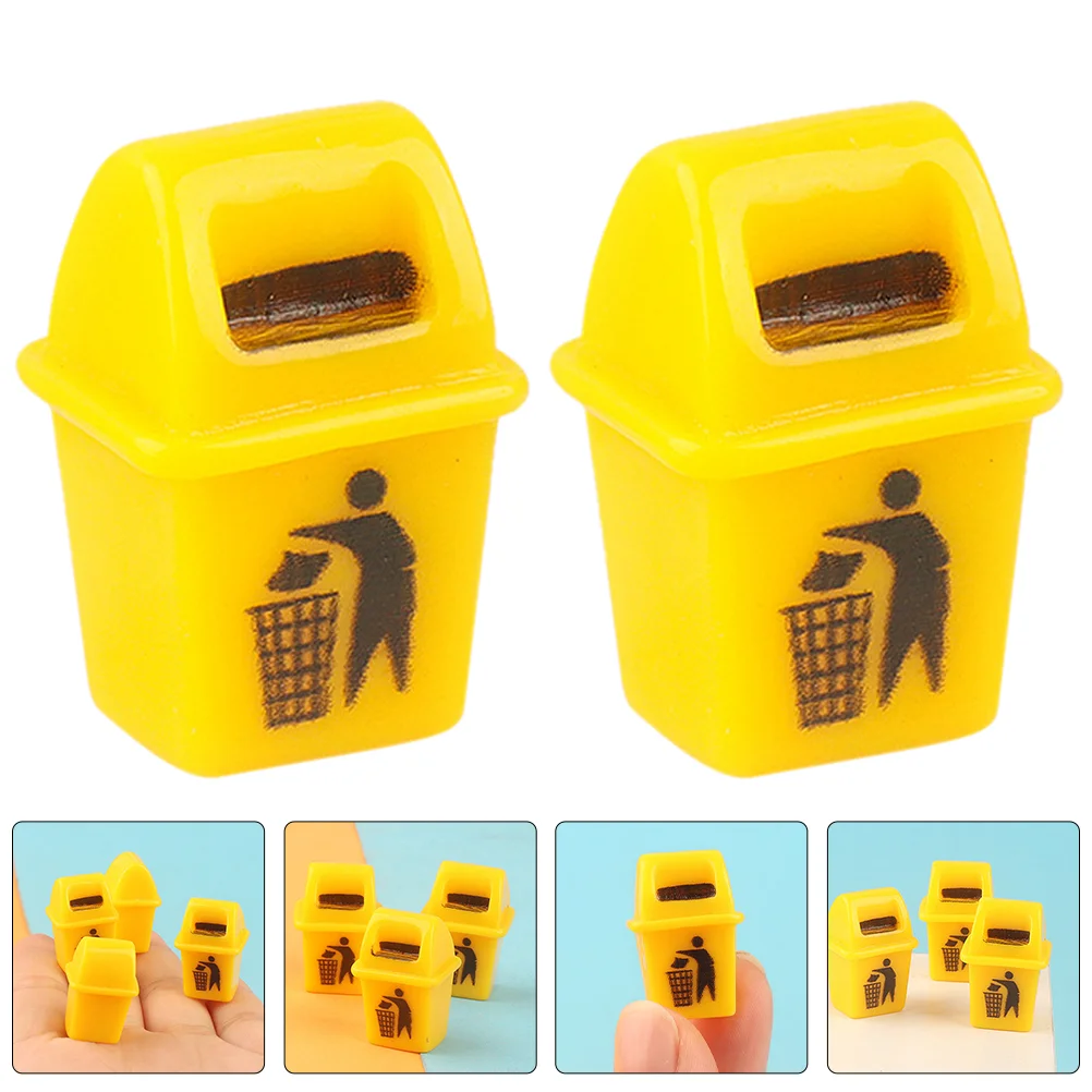

Mini Trash Can Miniature Model House Accessories Garbage Storage Bucket Container Decor Supplies