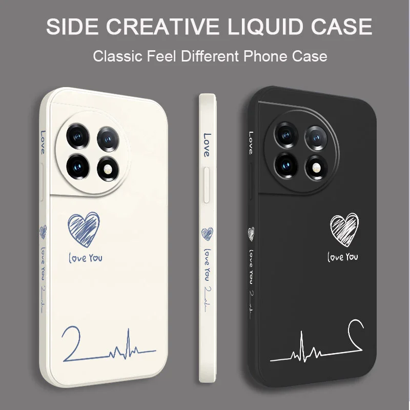 

Electric Love Phone Case For Oneplus 12 12R 11 11R 10 10R 10T 9R 9RT 9 8T 8 7 7T Pro 5G Liquid Silicone Cover