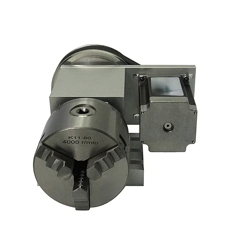 Hot SalesEngraving Machine Conventional Fourth Axis Three Jaw Four Jaw Chuck 80mm Chuck 100mm Chuck With Motor Without Motor
