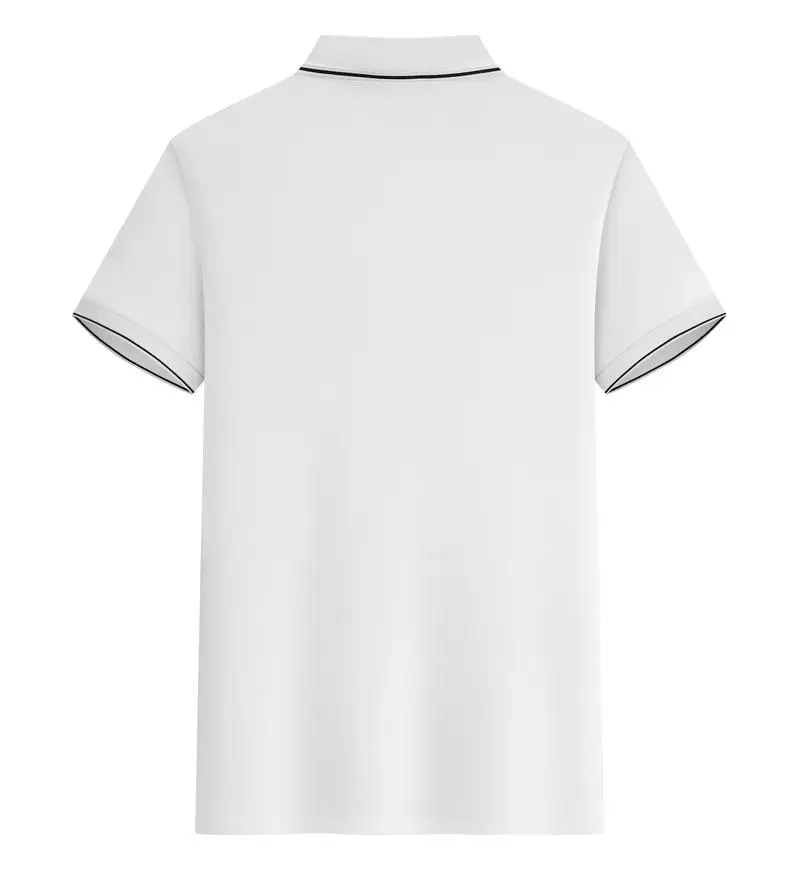 Custom Logo Cotton Polo Shirt, Unisex Short Sleeve Casual Polo Top, Personalized Print for Work Uniform