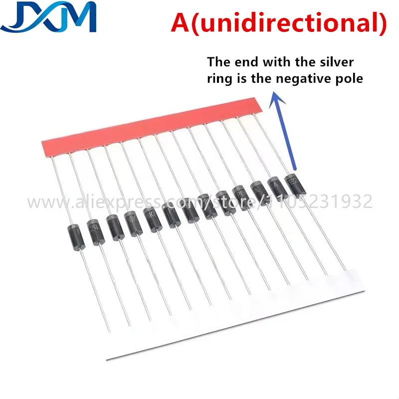 20pcs/lot TVS Diode P6KE6.8A/CA P6KE10A/CA P6KE15A/CA P6KE24A/CA P6KE30A/CA P6KE33A/CA P6KE47A/CA P6KE100A/CA P6KE150A/CA