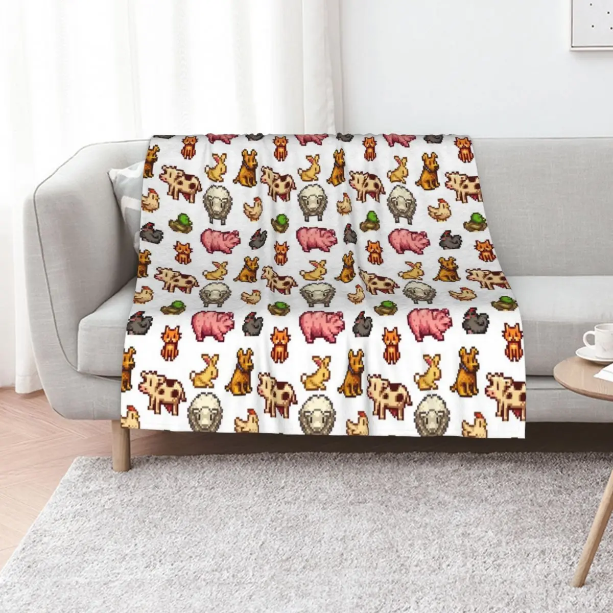 stardew valley animals Throw Blanket Cute Luxury St Luxury Brand valentine gift ideas Bed Fashionable Plush Blankets