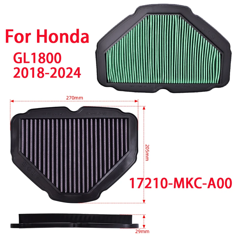 1936 Motorcycle Washable Air Filter Intake Cleaner 17210-MKC-A00 For Honda GL1800 BD DA Gold Wing Tour DCT 2018-2024
