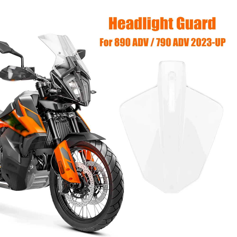 New For 790 ADVENTURE 890 Adventure ADV 2023 2024 Motorcycle Accessories Acrylic Headlight Protector Guard Lense Cover