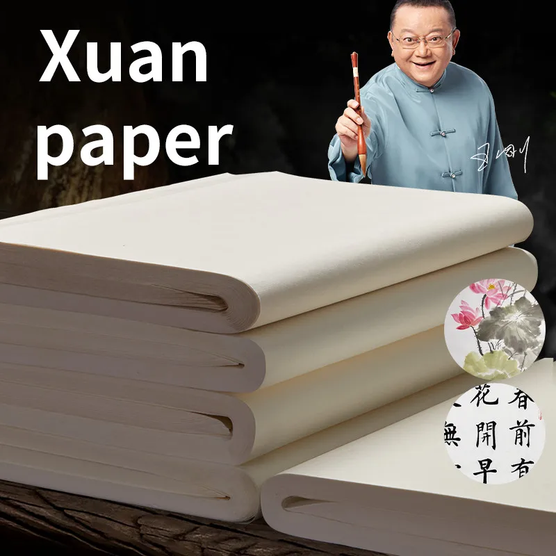 Traditional Chinese Xuan Paper,Raw/Semi-Sized/Sized Options,13.78×54.33in, for Calligraphy & Landscape Painting