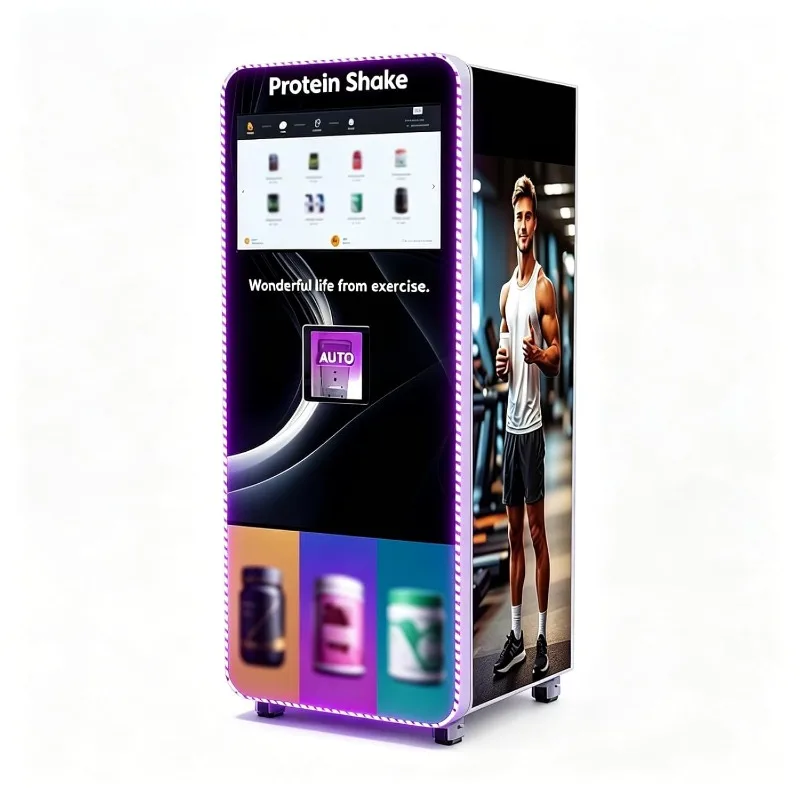 Custom Commercial Protein Drink Dispenser with Touch Screen Cashless Payment Hot&Cold Multi Powder Mixing for Gym Sports&Fitness