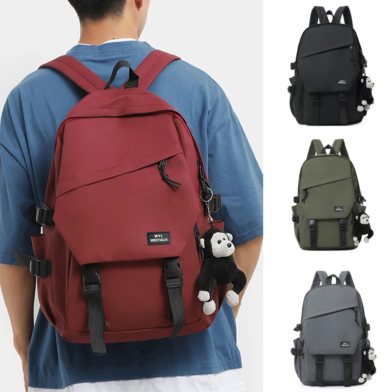 Universal Student Schoolbag para homens e mulheres, grande capacidade, bolsa de ombro, bolsa de viagem ao ar livre, estudantes universitários, moda