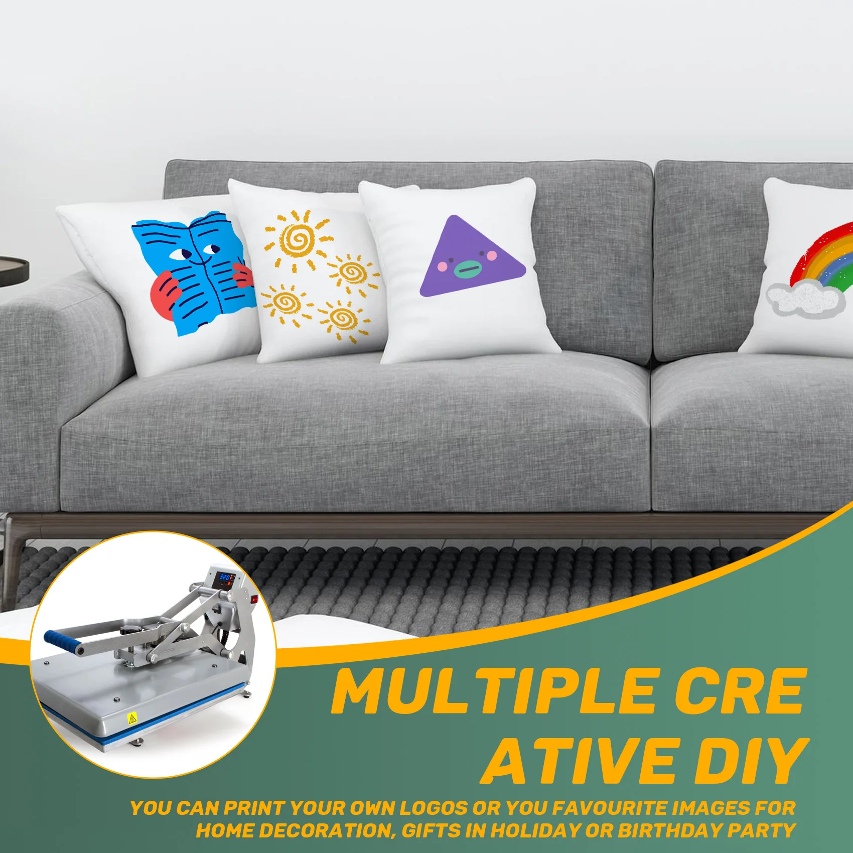 40X40 białe zwykłe półfabrykaty sublimacyjne poszewka na poduszkę poszewka na poduszkę na prasa termotransferowa jako prezent DIY 10 sztuk HY