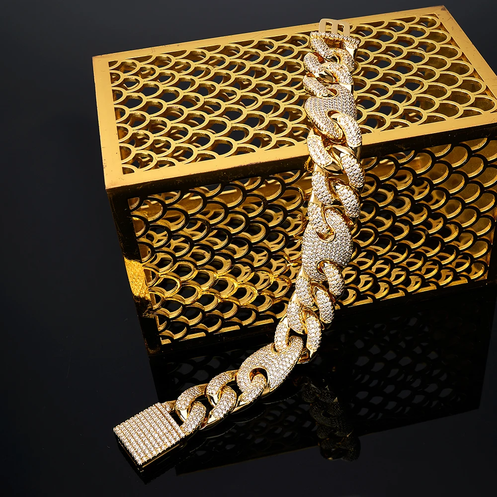 

Женские браслеты в стиле хип-хоп, цепочки из кубинской цепи с фианитами и застежкой-замком, ювелирные изделия в стиле рок, 012797