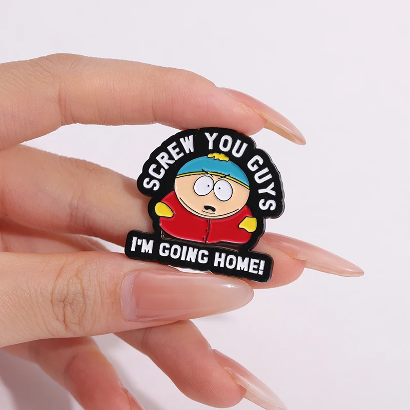 Coming Home Enamel Pin Cute South Park Badge Decorative Backpack Clothes Lapel Brooch Jewelry Accessories