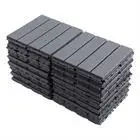 30Pcs 12\'\' Deck Patio Tile Interlocking PP Plastic Flooring Pavers Tiles Outdoor