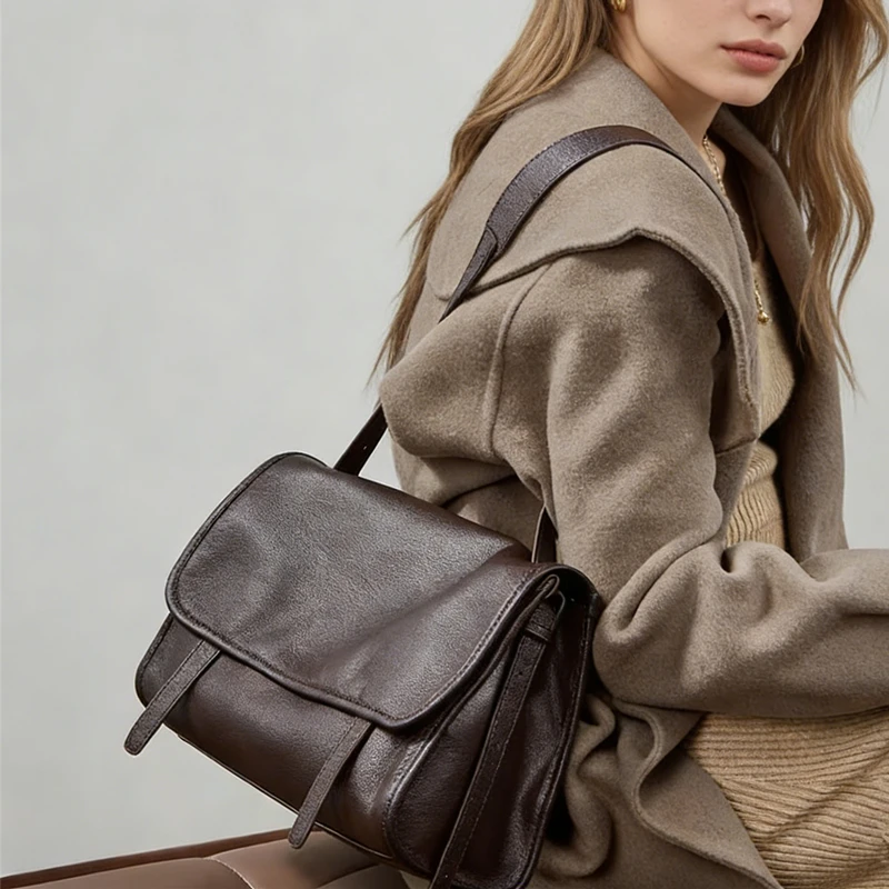 

BURMINSA Сумки-портфели из натуральной воловьей кожи для женщин, роскошные дизайнерские винтажные сумки через плечо, офисные сумки-тоут