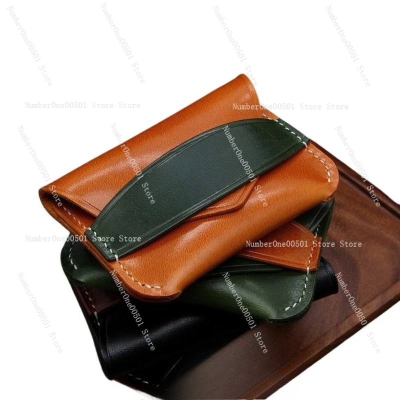 Vintage Leather Card Holder Genuine Cowhide Slim Wallet with Multiple Card Slots