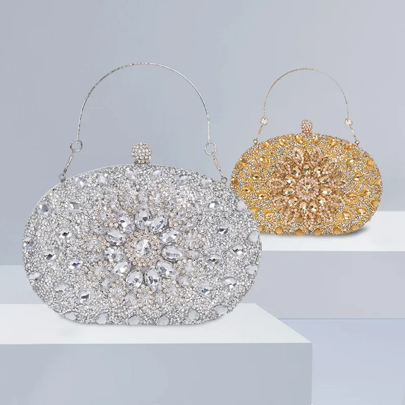 

2025 Sunflower Diamond Dinner Bag Fashion Banquet Ladies Handbag Personalized Dress Evening Bag High-End Ladies' Banquet Bag