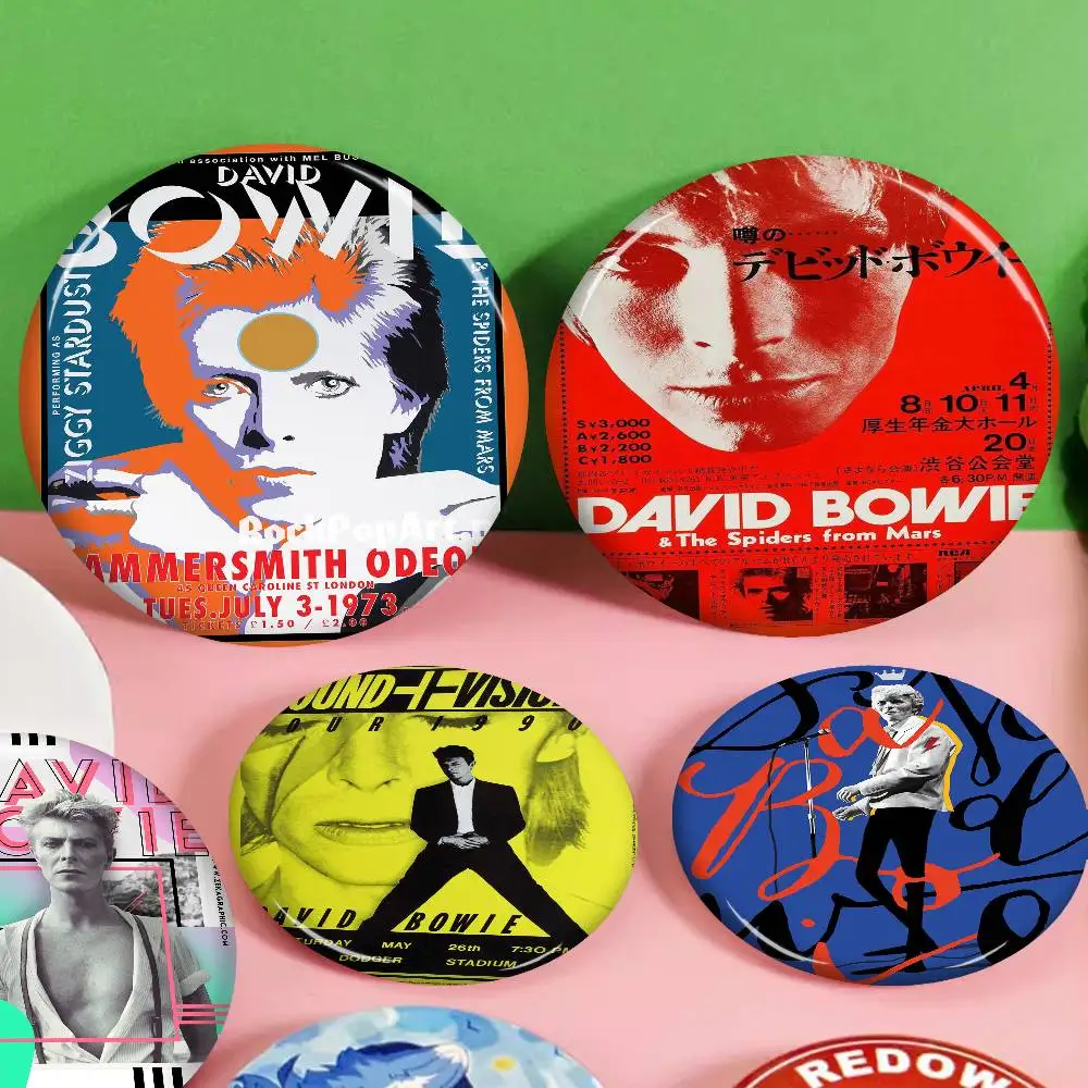 

British Rock Singer David B-Bowie Anime Brooches Cute Cartoon Badge Jacket Jeans Lapel Pin Gift Accessorie