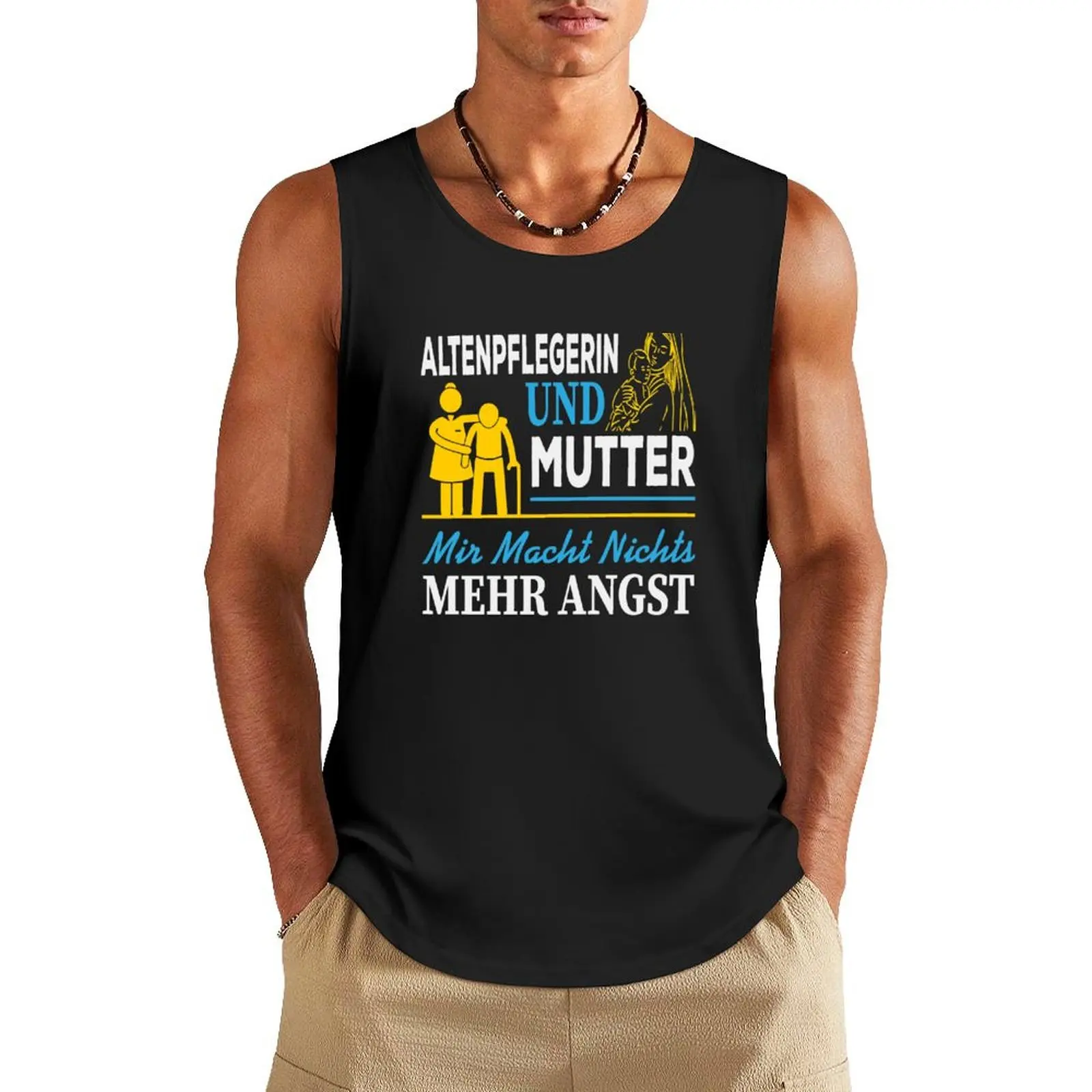 

Mama The Geriatric Nurse Gift Mother Mother's Day Tank Top t-shirts for men anime gym training weight vest