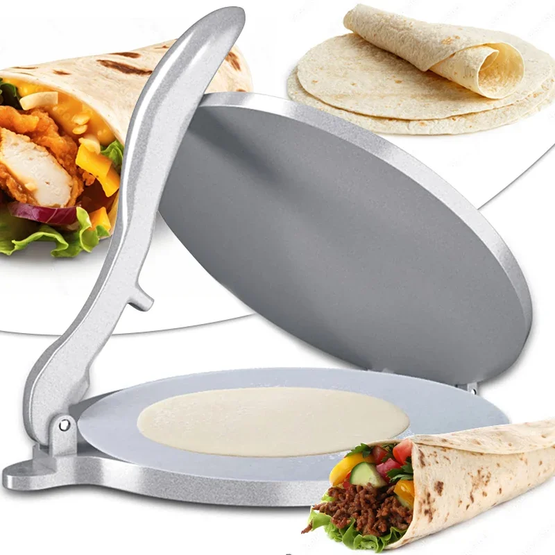 

16/20cm DIY Tortilla Press Maker Aluminium Alloy Manual Corn Tortillas Dough Pressing Tools Kitchen Bakeware Cooking Accessories