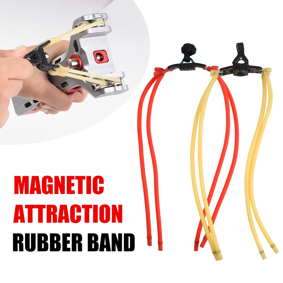Image of G5 Schleuder 1636 4-Strang Gummiband mit integriertem Magnet-Handgriff Schießzubehör 2/4 Stück