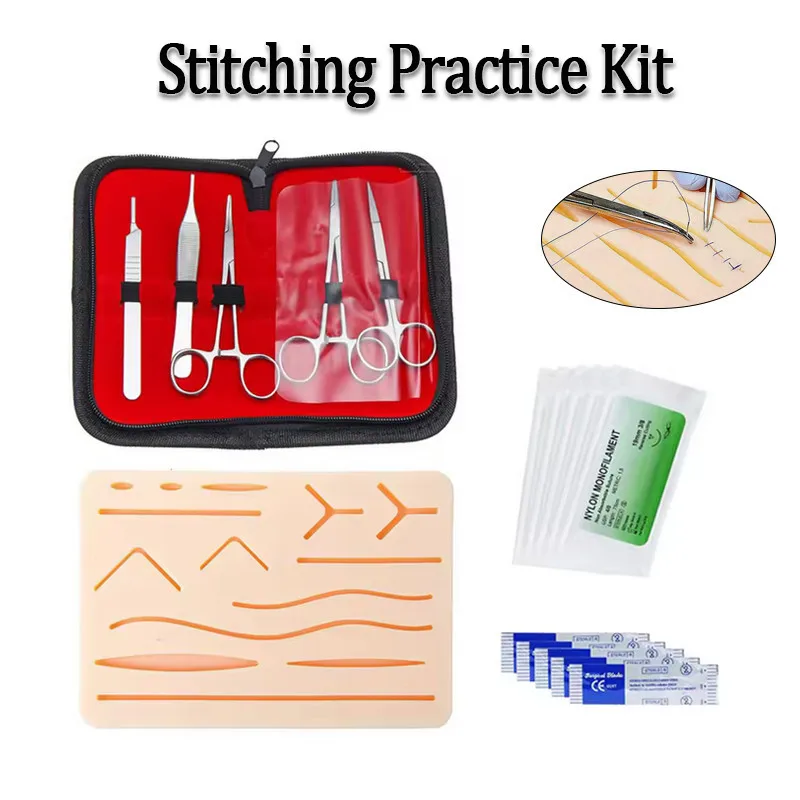 Silicone Wounds Suture Training Pads ReusableTraumatic Simulation Training Tear-Proof Pad Nursing Articles