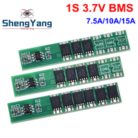 TZT 1/5pcs 1S 7.5A 10A 15A 3.7V Li-ion 3 4 6MOS BMS PCM Battery Protection Board PCM for 18650 Lithium Lion Battery