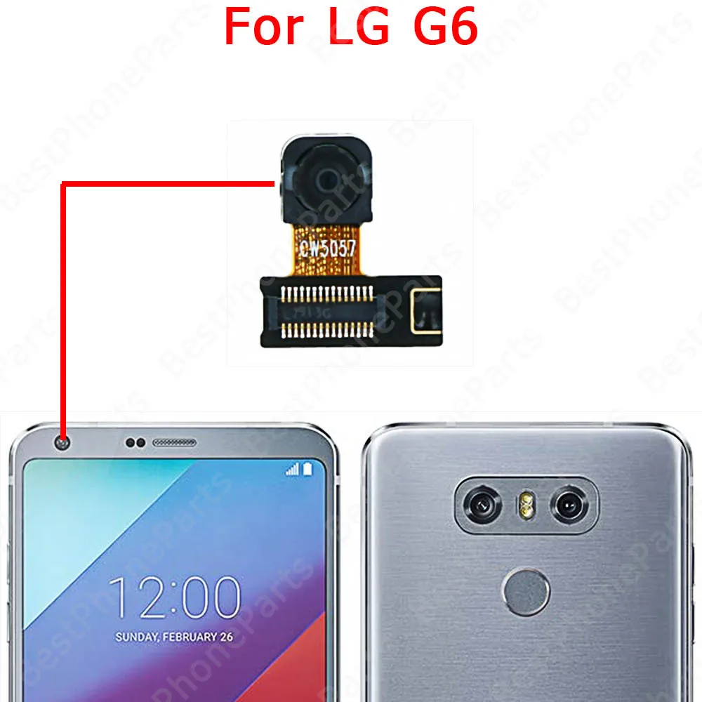 Selfie Big Camera For LG G4 G5 G6 G7 G8 G8S G8X ThinQ Backside Front Rear Facing Back View Camera Module Replacement