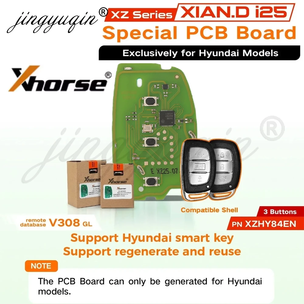 Xhorse 1/3PCS XZHY84EN XZ Series I25 Special PCB Board for Hyundai Ioniq I10 Tucson Sonata Elantra 3 Buttons Fit VVDI VVDI2
