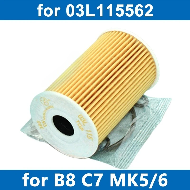 1/6/10PCS Car Oil Filter 03L115562 For B8 C7 A1 A3 A4 A5 A6 Q3 Q5 CADDY MK5/6 6R1 SCIROCCO LEON FABIA OCTAVIA SUPERB 1.6 2.0TDI