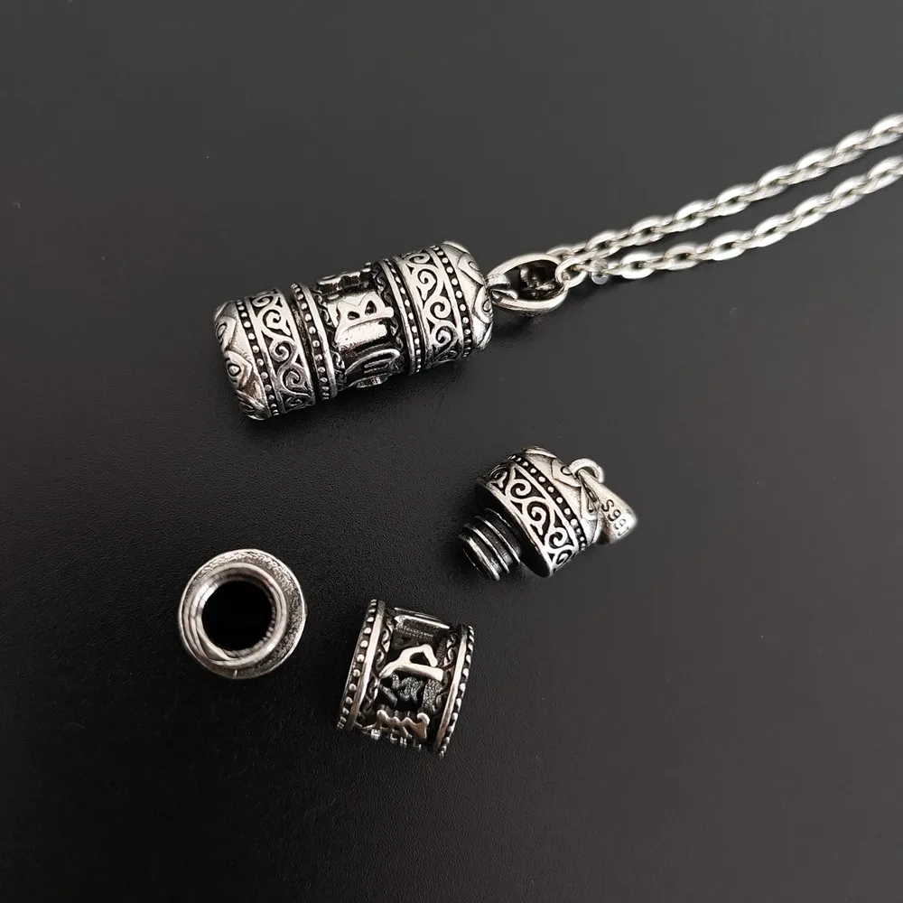 Openable Pendant Urn Necklaces for Ashes Vintage Style Mini Jar Charms Keepsake Jewelry Accessories