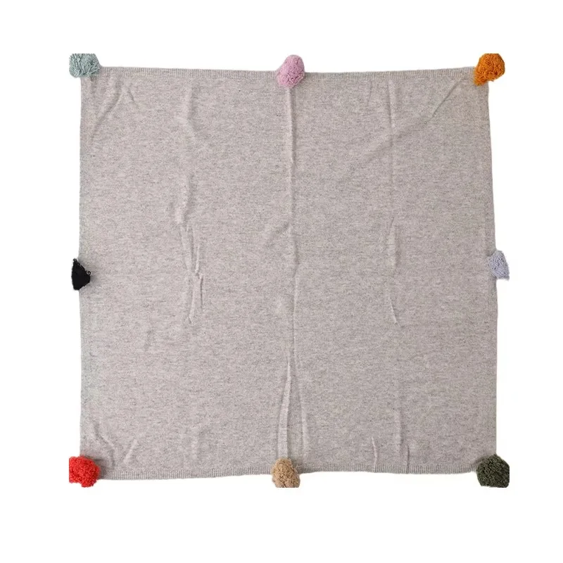 

Luxury Warm Solid Cashmere Blanket Wholesale Bed Chunky Knitted Super Soft Swaddle Kids Newborn Baby Throw Four Seasons