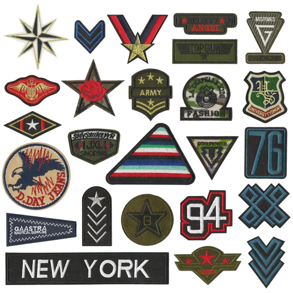 

Camouflage Military Embroidery Patch Stickers Clothing Decoration DIY Accessories Denim Pants Iron on Patches Appliques Scp