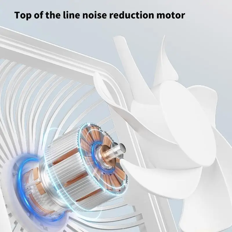 D0AB USB Charging Quiet Desk Fan with Adjustable Quiet Cooling Fan ABS Texture Perfect for Office or Bedroom Use