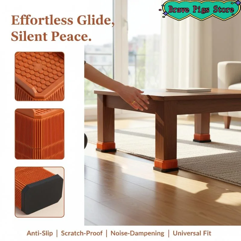 [HM]Professional Heavy-Duty Adjustable Bed Lifter Non-slip Square Bed Lifts Risers Furniture Foot Pad Desk Sofa Chair Legs[HM]