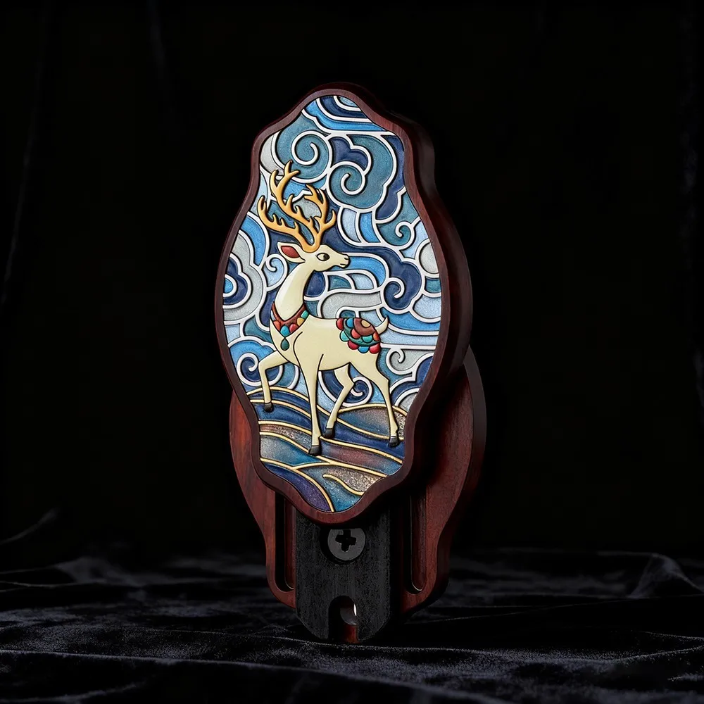 Wood & Flower Push Slider EDC Wood Fidget Toys Antistress For Adult Stress Relief Toy Original Designs Anxiety Relief Gadgets