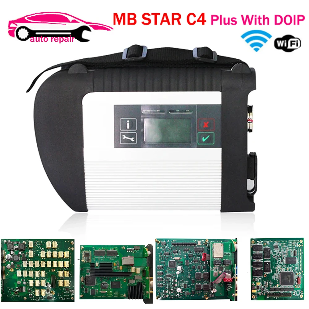 

Full Chip DOIP C4 MB Star C4 Sd Connect Multiplexer Diagnostic Tool with WIFI Function For Benz Car truck 12V & 24V Best quality