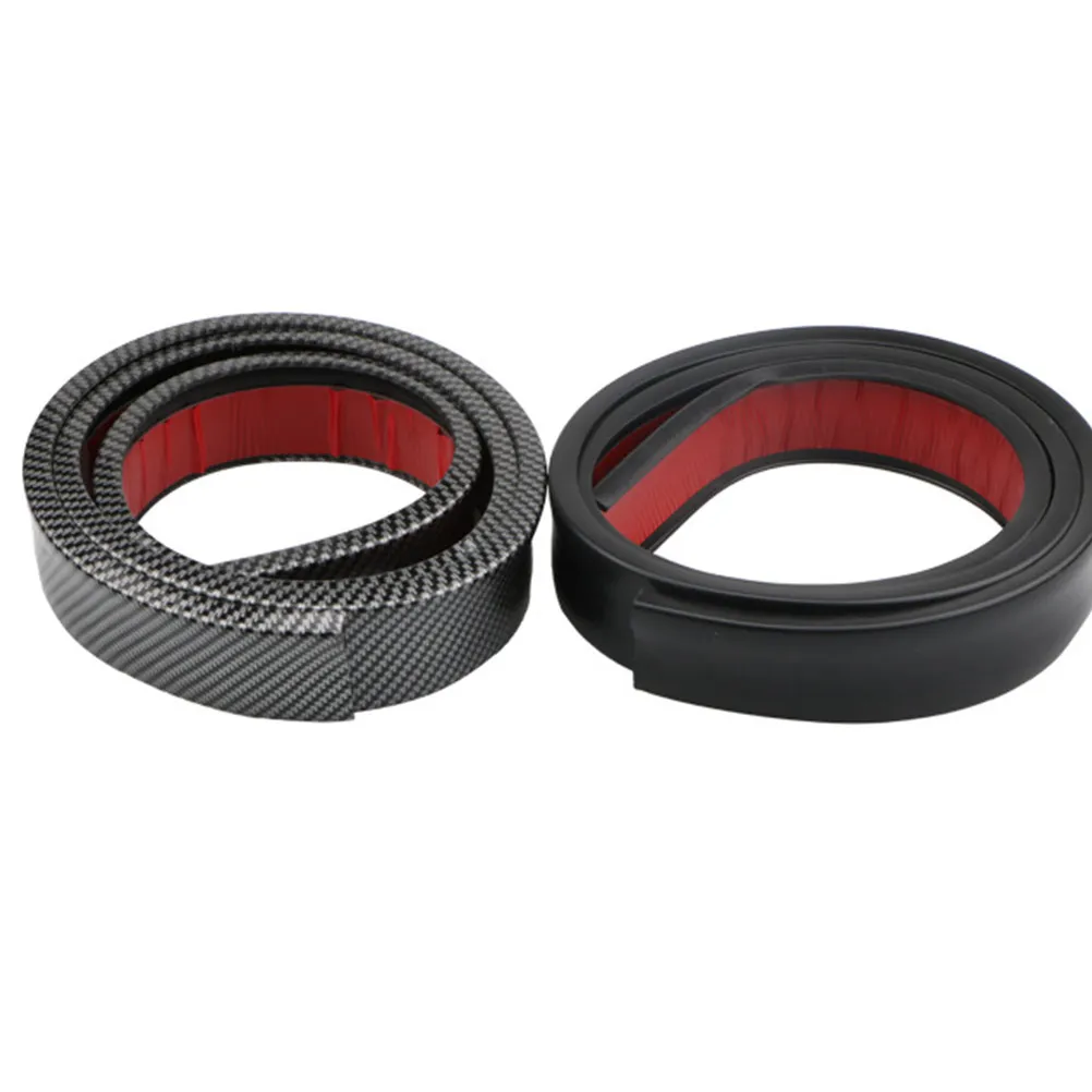 4.5cm X 1.5m Black Red Wheel Eyebrow Strip Easy Install Universal Car Wheel Brow Protector Against Mud Dirt Bumps Scratches