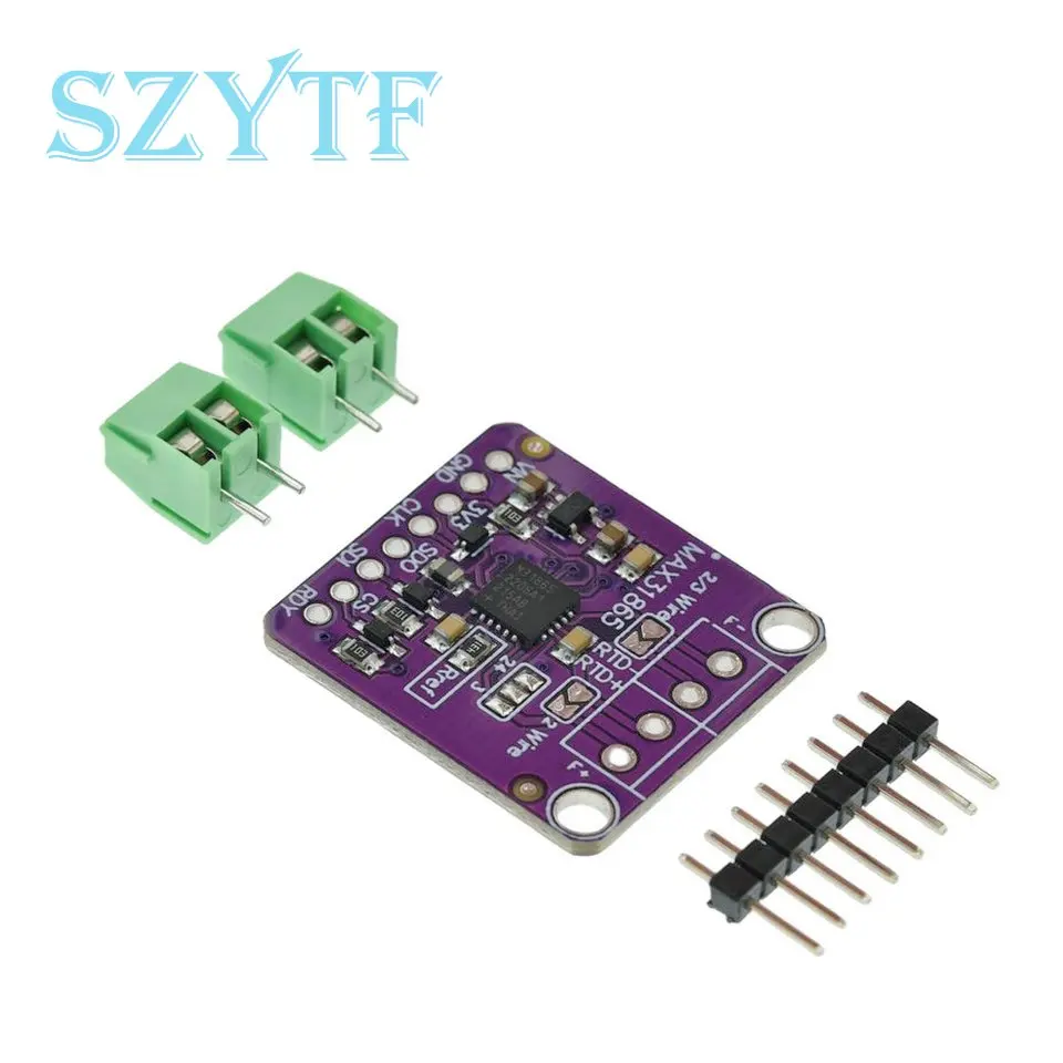 MAX31865 Temperature Sensor Module GY-MAX31865 RTD Digital Conversion Module Electronic DIY Board PT100-PT1000 For Arduino