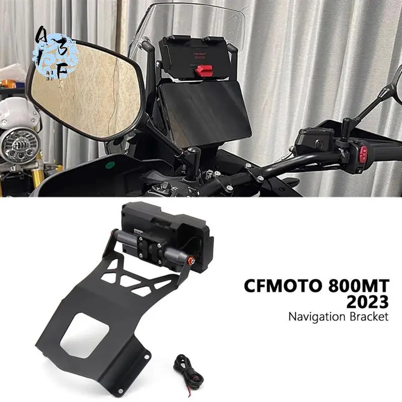 

A13F-For CFMOTO 800 MT 800MT 800Mt Windshield Stand Holder Phone Mobile Phone GPS Navigation Plate Bracket 22Mm Motorcycle Parts