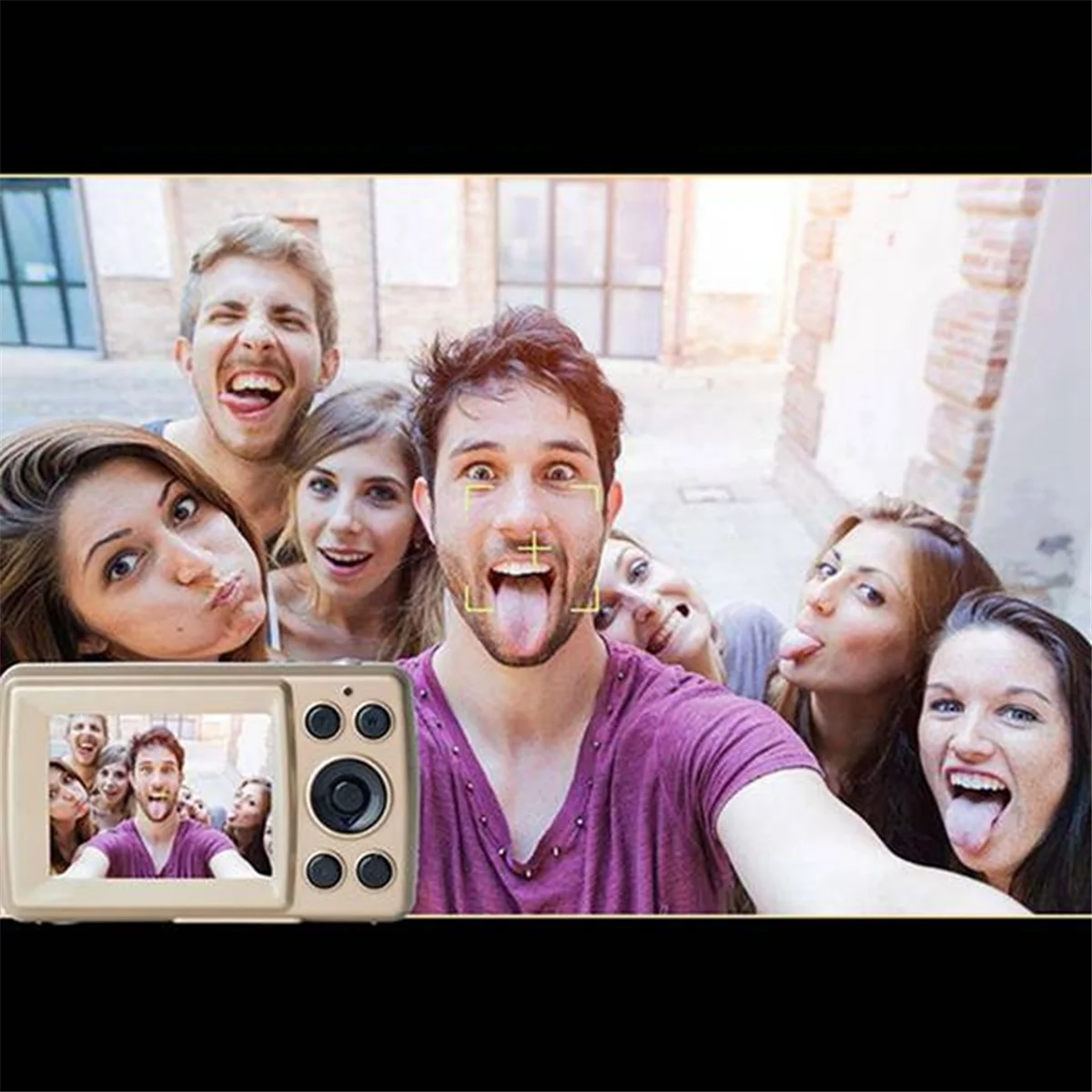 

Portable Digital Camera 16 Million HD Pixel Compact Home Digital Camera for Kids Teens Seniors Black-AB01