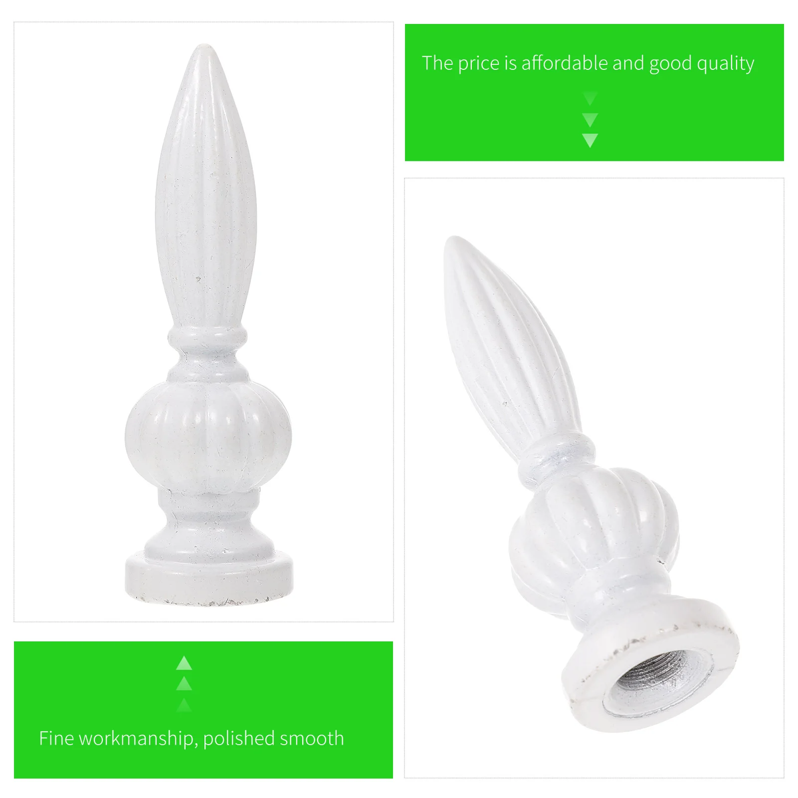 

2Pcs White Harvard Horn Frame Decorative Heads Lampshade Finials Creative Lamp Caps Table Floor Lamps 10MM Thread