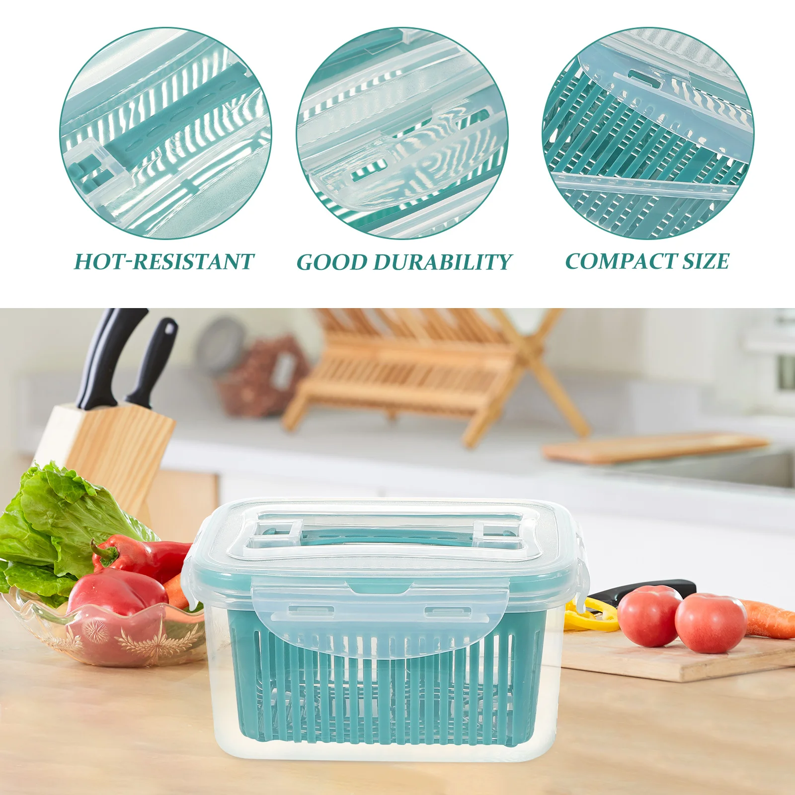 

2 Pcs Food Plastic Kitchen Preservation Container for Fridge Freezer Storage Vegetable ganizer Produce