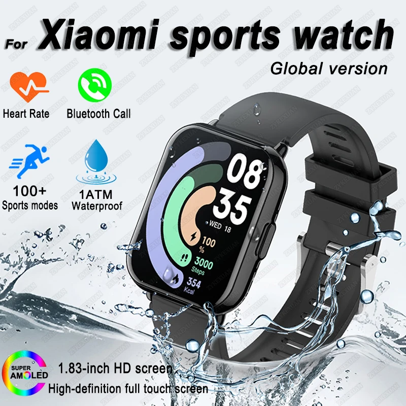 Neue Für Xiaomi Sport Smart Uhr Globale Version 1,83'' Display Männer Frauen 100 + Sport Modus Herzfrequenz Bluetooth Anruf smart Uhr