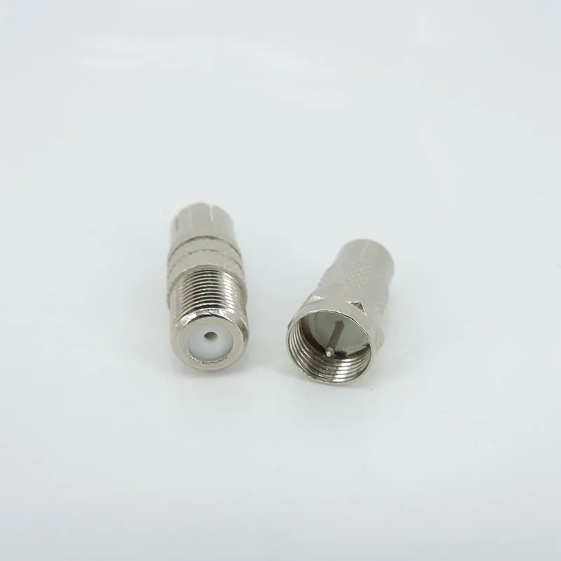 Connecteur de prise Jack Type F mâle femelle vers RCA mâle, adaptateur RF argenté, convertisseur coaxial Coaxial, métal L1, 600, 5 pièces, 10 pièces