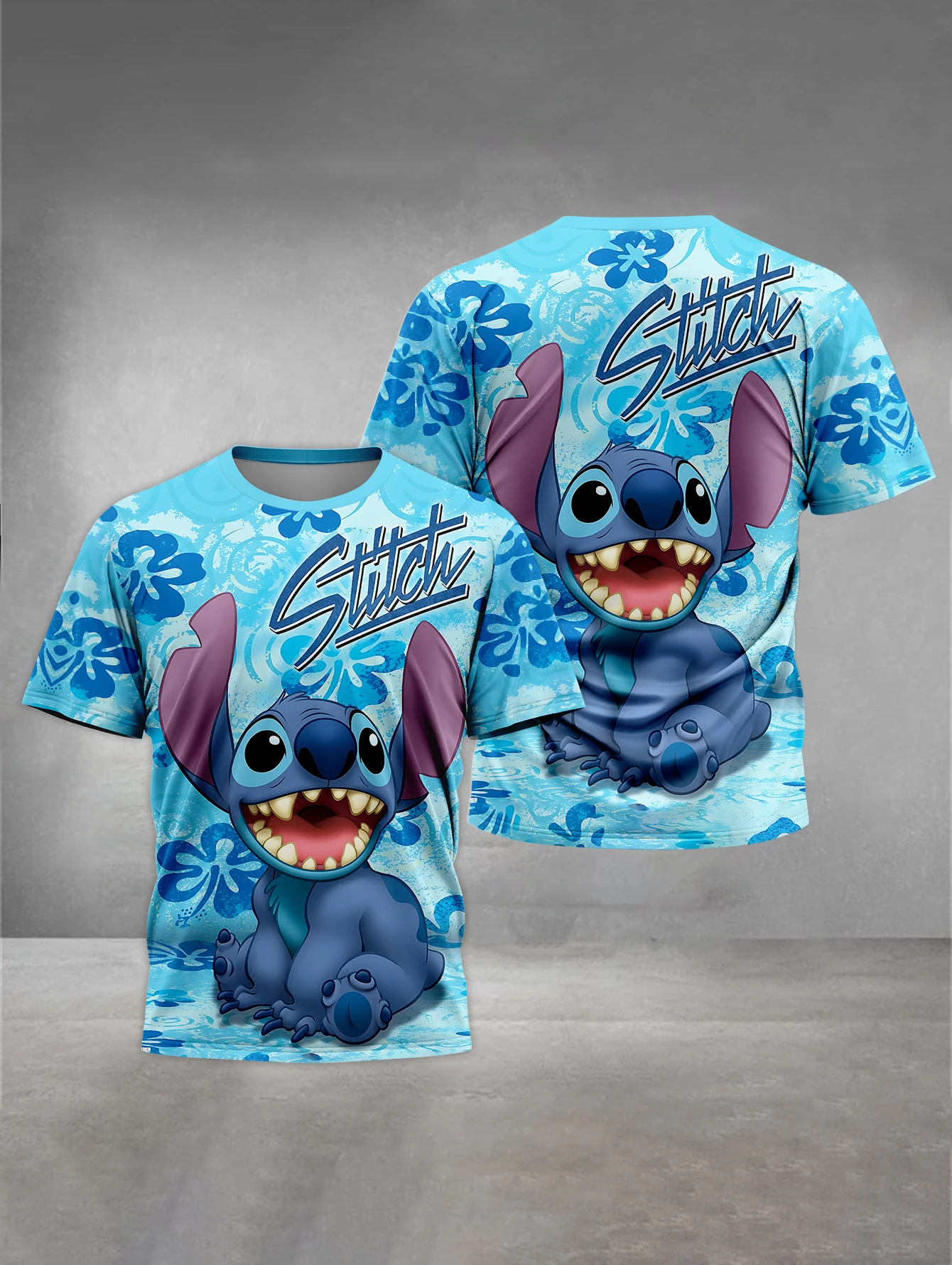 Cartoon Stitchs Print Baby Clothing 5 to 14 Years Male Outdoor Clothes for Children Boy Girl Child T-Shirt Top Shirts