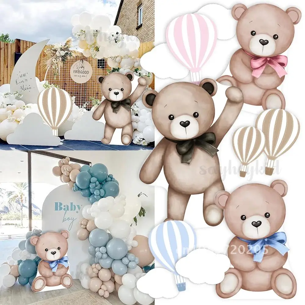 24/36/48Inch Teddy Bear Cutouts Cardboard Party Decorations DIY Gender Reveal Baby Shower Birthday Party Background Photo Props